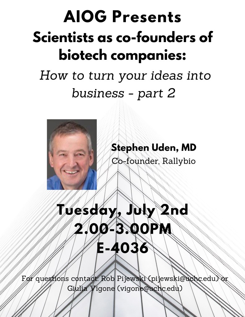 PhD as a co-founder of biotech companies